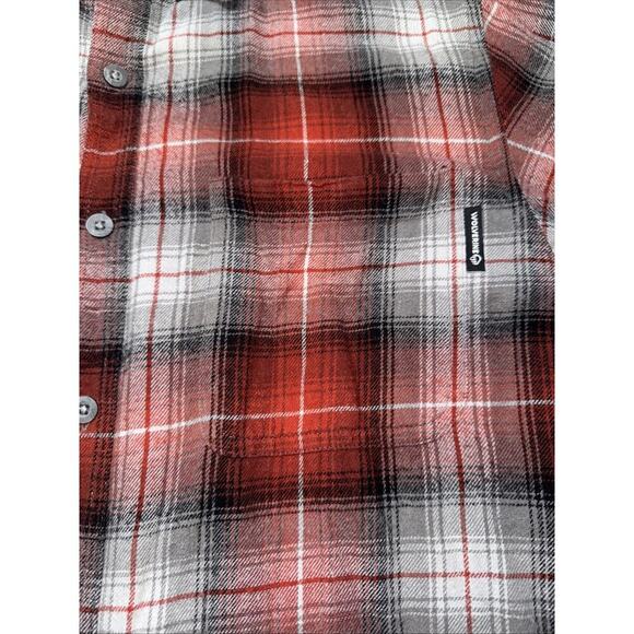 Wolverine Flannel Button Up Shirt Men's Red/Gray Plaid Long Sleeve 100% Cotton L - Picture 3 of 9